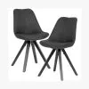 2 Ruokapöydän Tuolia Wohnling, Musta