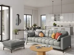 4-istuttava Sohva Micadoni Home Mamaia, Vaaleanharmaa/musta -NORE Kalusteet Myymälä 4 istuttava sohva micadoni home mamaia vaaleanharmaamusta 1cdc5 halvempi reference