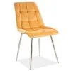4-osainen Tuolisarja Signal Meble Chic, Keltainen / Kromi