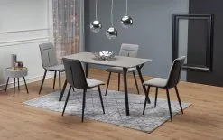 4 Tuolin Setti Halmar K374, Harmaa/musta -NORE Kalusteet Myymälä 4 tuolin setti halmar k374 harmaamusta 18768 netistai reference