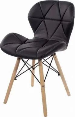 4-tuolisetti Lago, Musta/vaaleanruskea -NORE Kalusteet Myymälä 4 tuolisetti lago mustavaaleanruskea 773a2 netistai reference