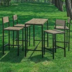 5-osainen Keittiökalustesarja SoBuy OGT14-N, Ruskea -NORE Kalusteet Myymälä 5 osainen keittiokalustesarja sobuy ogt14 n ruskea 787b4 osta reference