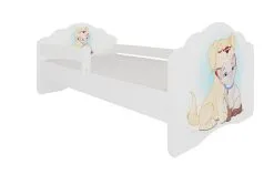 ADRK Furniture Casimo Cat, Lasten Sänky Irrotettavalla Kaiteella 70 Cm X 140 Cm