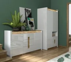 Black Red White Alameda -vaatekaappi, Valkoinen Kiiltävä/tammi 11 Black Red White Alameda -vaatekaappi, Valkoinen Kiiltävä/tammi -NORE Kalusteet Myymälä alameda vaatekaappi valkoinen kiiltavatammi 6995b osta reference