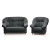 Aleksandra 2 + 1 Pehmustettu Huonekalusarja, , Must 0101, Jalad - Pöök