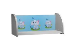 Amila Ami 28 -seinähylly, 60,5 X 21,5 X 21 Cm, Valkoinen / Sininen