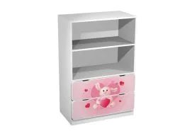 Amila Ami 30 -hylly, 125 X 80 X 45 Cm, Valkoinen / Pinkki