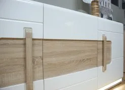 Forte Attention III -senkki, 91 X 195 X 41 Cm, Korkeakiilto Valkoinen / Sonoma Tammi -NORE Kalusteet Myymälä attention iii senkki 91 x 195 x 2dca3 halvempi reference