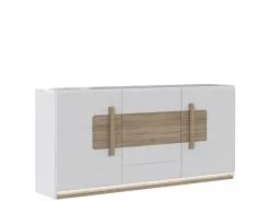 Forte Attention III -senkki, 91 X 195 X 41 Cm, Korkeakiilto Valkoinen / Sonoma Tammi