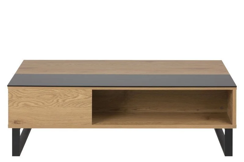 Actona Azalea-sohvapöytä, Tammi-musta Lasi 6 Actona Azalea-sohvapöytä, Tammi-musta Lasi - Image 6