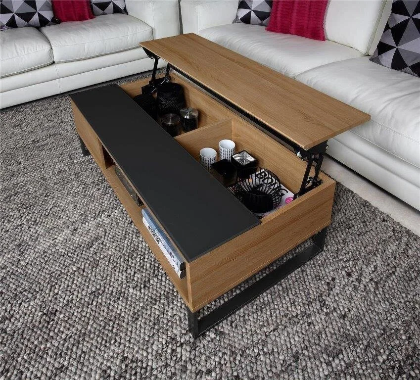 Actona Azalea-sohvapöytä, Tammi-musta Lasi 5 Actona Azalea-sohvapöytä, Tammi-musta Lasi - Image 5