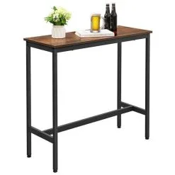 Baaripöytä Songmics Maalaismainen, Ruskea/musta, 70x100 -NORE Kalusteet Myymälä baaripoyta songmics maalaismainen ruskeamusta 8c32a netistai reference