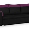 Bellezza Pablo -vuodesohva, 222 X 85 X 84 Cm, Musta / Violetti