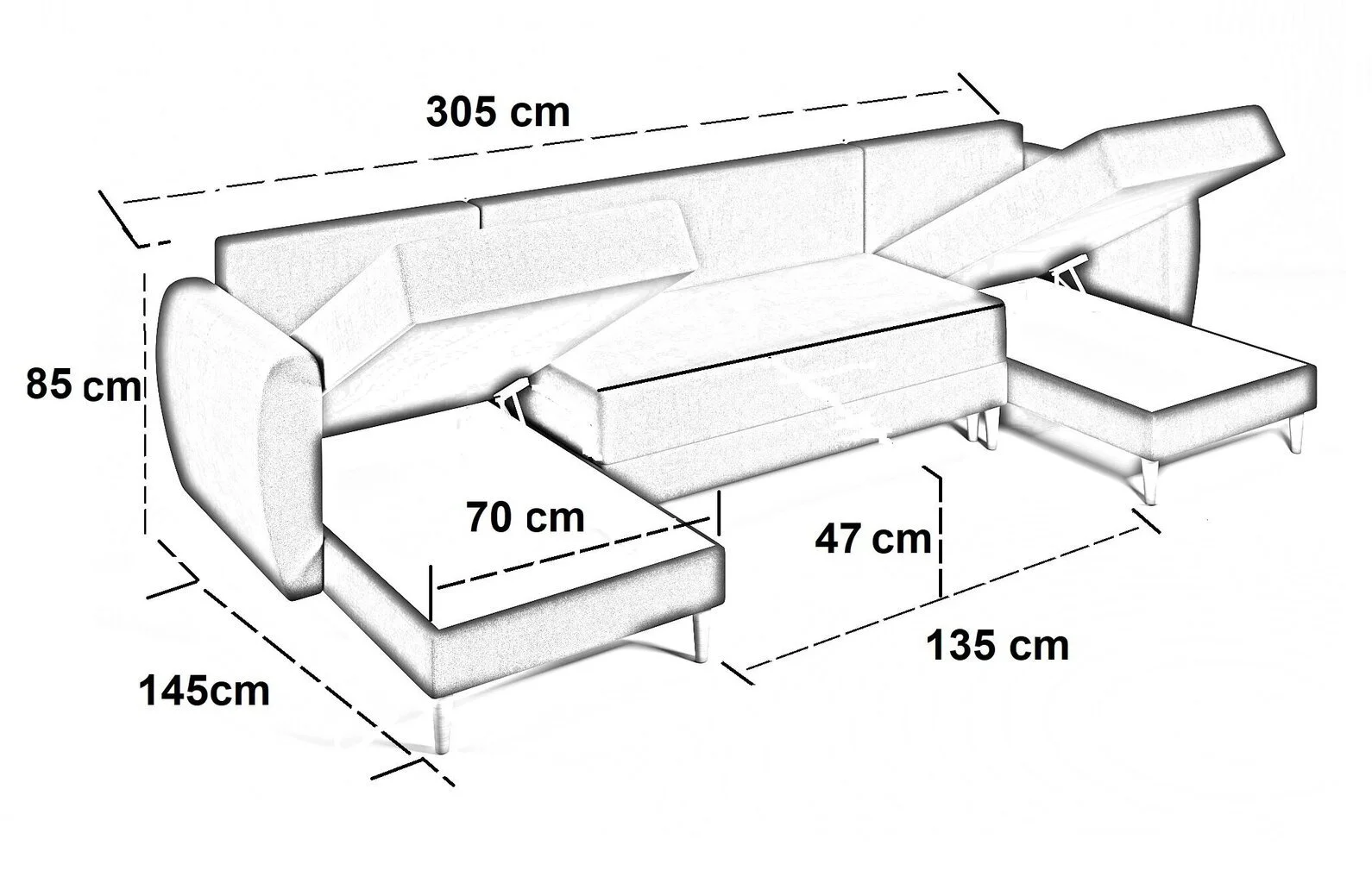 Bergen Max, Universaali Pehmeän Tuntuinen Harmaa Kulmasohva 4 Bergen Max, Universaali Pehmeän Tuntuinen Harmaa Kulmasohva - Image 4