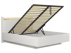 Black Red White BRW Alameda B Sänky 160x200 Cm, Valkoinen