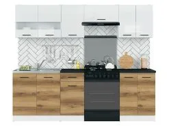 Black Red White BRW Junona Line 240 -keittiökalusteet, Valkoinen/vaaleanruskea -NORE Kalusteet Myymälä brw junona line 240 keittiokalusteet valkoinenvaaleanruskea 6a74b netistai reference