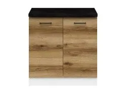 Black Red White BRW Junona Line 2D 80, Valkoisen /ruskean Värinen Keittiökaappi