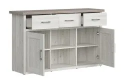 Black Red White BRW Luca Juzi 3S2D Lipasto, Harmaa/ruskea -NORE Kalusteet Myymälä brw luca juzi 3s2d lipasto harmaaruskea 63c16 netistai reference