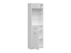 Black Red White BRW Nepo Plus Vitriini REG1D1W, Valkoinen -NORE Kalusteet Myymälä brw nepo plus vitriini reg1d1w valkoinen 518da netistai reference