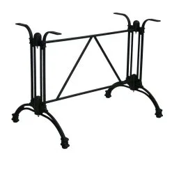 Home4you Cafe-pöydänjalat, 93 X 61 X 72 Cm, Musta