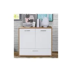 Forte Chicory II -lipasto, Riviera Tammi-valkoinen-valkoinen Kiiltävä -NORE Kalusteet Myymälä chicory ii lipasto riviera tammi valkoinen valkoinen 3f87c hinta reference