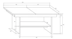 Meblocross Dallas-jatkopöytä, Ruskea / Musta Korkeakiilto -NORE Kalusteet Myymälä dallas jatkopoyta ruskea musta korkeakiilto 95212 palaute reference