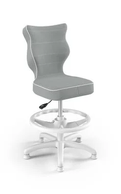 Ergonominen Lastentuoli Entelo Petit White JS03 Jalkatuella, Harmaa.