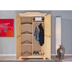 Genf-vaatekaappi, Mänty -NORE Kalusteet Myymälä genf vaatekaappi manty e48db netistai reference