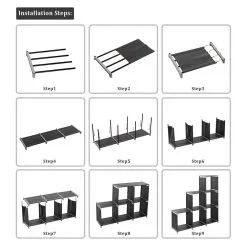 Hylly 106x32x110 Cm, Musta -NORE Kalusteet Myymälä hylly 106x32x110 cm musta 32d4e osta reference