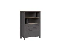 Black Red White Hylly BRW Bocage 3S, Harmaa/tammi -NORE Kalusteet Myymälä hylly brw bocage 3s harmaatammi 284e8 hinta reference