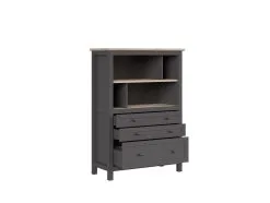 Black Red White Hylly BRW Bocage 3S, Harmaa/tammi -NORE Kalusteet Myymälä hylly brw bocage 3s harmaatammi 4c083 netistai reference