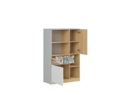 Black Red White Hylly BRW Nandu 2D1S, Harmaa/valkoinen -NORE Kalusteet Myymälä hylly brw nandu 2d1s harmaavalkoinen 7da20 netistai reference