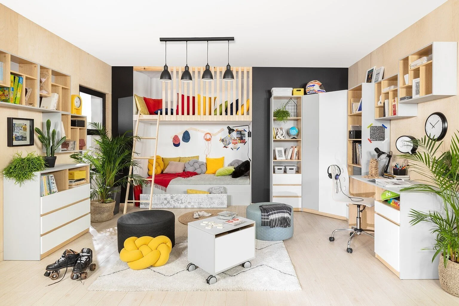 Black Red White Hylly BRW Nandu 3S, Harmaa/valkoinen 5 Black Red White Hylly BRW Nandu 3S, Harmaa/valkoinen - Image 5