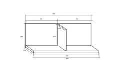 Meblocross Hylly Kitty 09, Tammi / Valkoinen -NORE Kalusteet Myymälä hylly kitty 09 tammi valkoinen 564db hinta reference