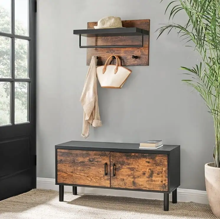 Hylly LWS031X01, Ruskea / Musta 4 Hylly LWS031X01, Ruskea / Musta - Image 4