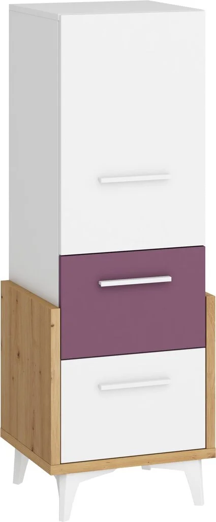 Hylly Meblocross Hey 01, Valkoinen/violetti 1 Hylly Meblocross Hey 01, Valkoinen/violetti