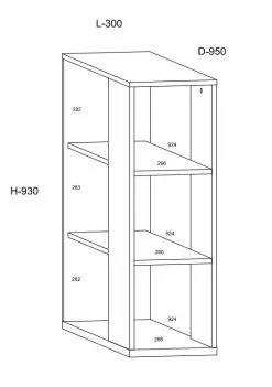 Hylly Meblocross Hey 05, Valkoinen/sininen -NORE Kalusteet Myymälä hylly meblocross hey 05 valkoinensininen 35026 netistai reference