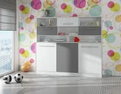 Meblocross Hylly Sänkyyn Roger, Valkoinen/harmaa. -NORE Kalusteet Myymälä hylly sankyyn roger valkoinenharmaa 2726e netistai reference