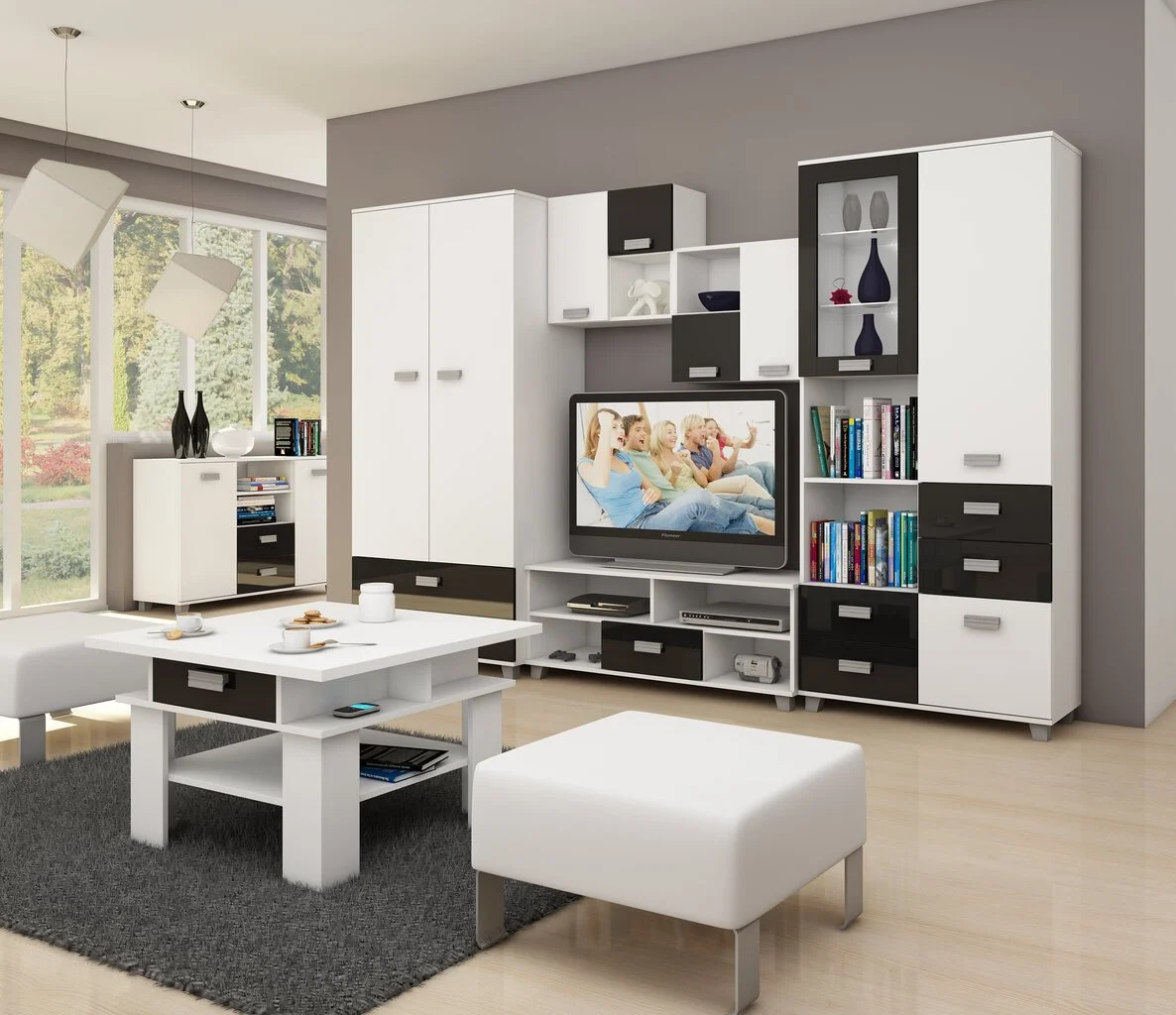 ML Meble Hylly Solo, Musta/valkoinen. 3 ML Meble Hylly Solo, Musta/valkoinen. - Image 3