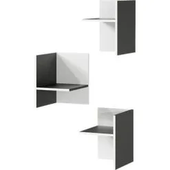 Hyllysarja 4284, Valkoinen/harmaa