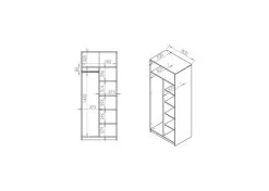ML Meble IQ 02 - Vaatekaappi.beige 4 ML Meble IQ 02 - Vaatekaappi.beige -NORE Kalusteet Myymälä iq 02 vaatekaappibeige b6278 hinta reference