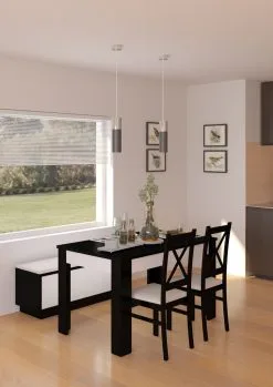 Jatkettava Pöytä Meblocross Hybrid Hyb-22, Musta -NORE Kalusteet Myymälä jatkettava poyta meblocross hybrid hyb 22 musta b5923 halvempi reference