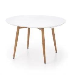Halmar Jatkettava Ruokapöytä Edward-I, Valkoinen / Tammi
