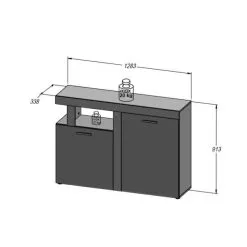 Forte Juleda-senkki, Sonoma Tammi-valkoinen -NORE Kalusteet Myymälä juleda senkki sonoma tammi valkoinen 643cd reference