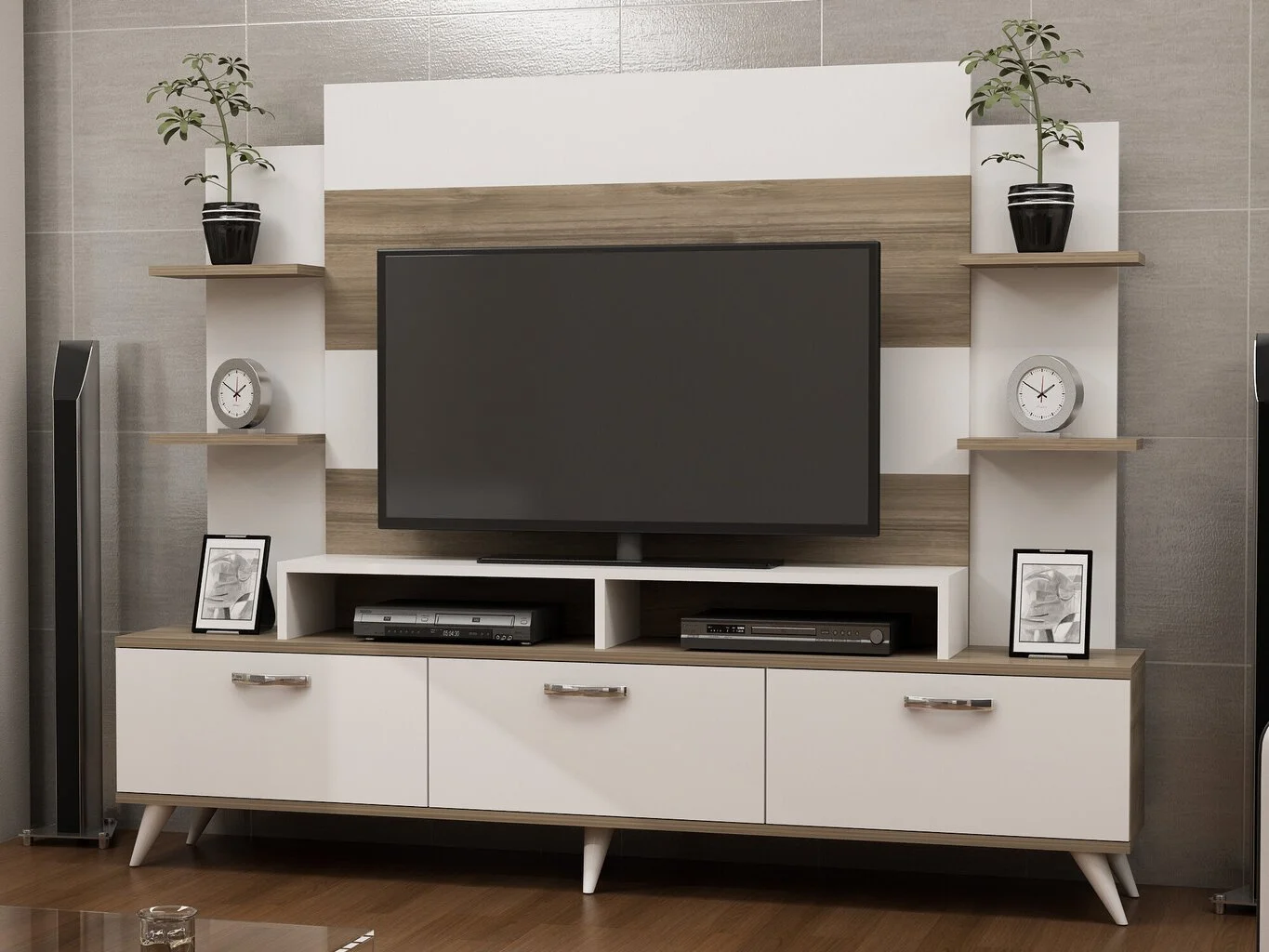 Kaapisto Kalune Design Diana, Valkoinen/ruskea 1 Kaapisto Kalune Design Diana, Valkoinen/ruskea