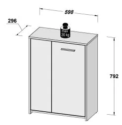 Forte Kaapisto Paco -NORE Kalusteet Myymälä kaapisto paco 8b102 palaute reference
