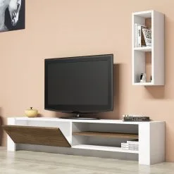 Kaapistokokonaisuus Kalune Design Naz, Valkoinen/ruskea -NORE Kalusteet Myymälä kaapistokokonaisuus kalune design naz valkoinenruskea 9867e palaute reference