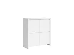 Black Red White Kaappi 4 Ovella Kaspian, Valkoinen Matta