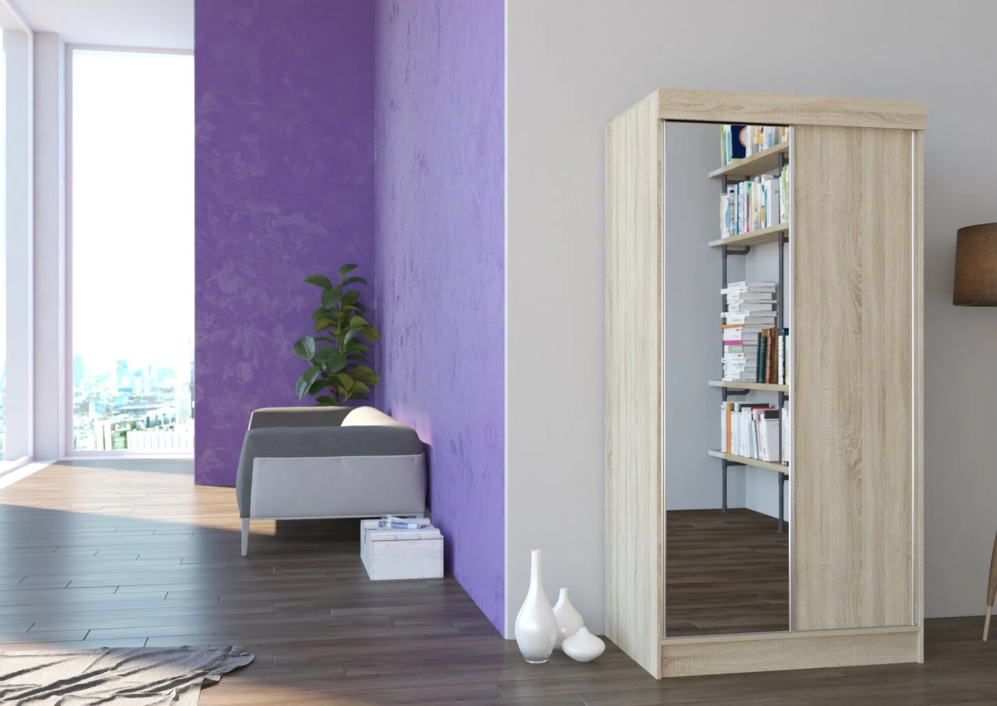 Kaappi ADRK Furniture Nevada, Tammi 1 Kaappi ADRK Furniture Nevada, Tammi