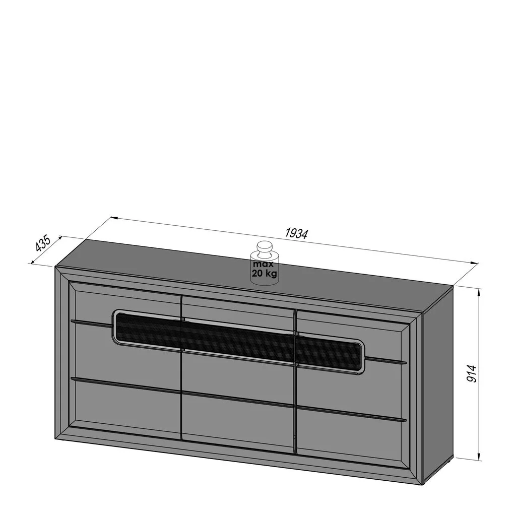 Kaappi Forte Tiziano TZK23B, Ruskea. 3 Kaappi Forte Tiziano TZK23B, Ruskea. - Image 3